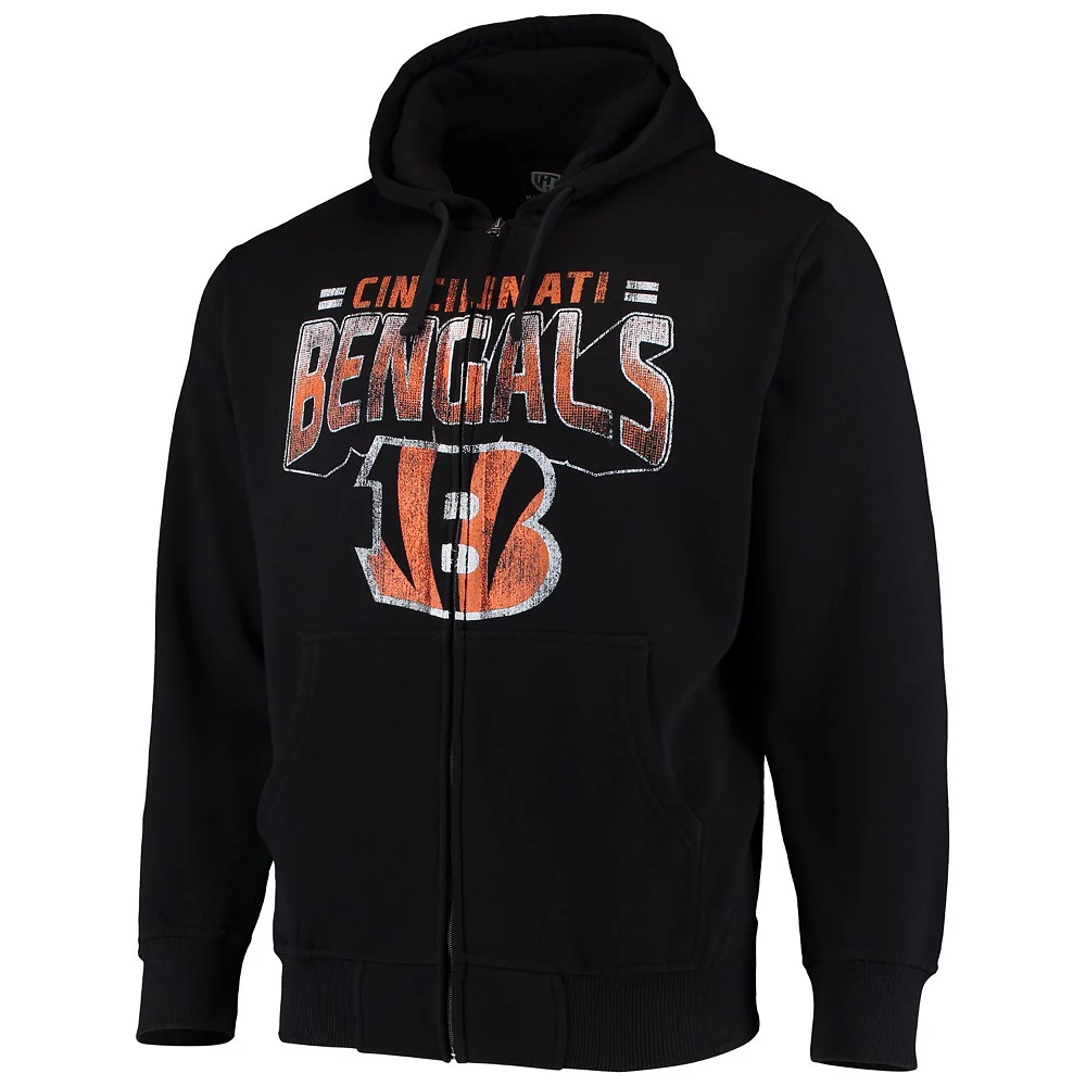 Men's G-III Sports by Carl Banks Black Cincinnati Bengals Perfect Season Full-Zip Hoodie 5 Men's G-III Sports by Carl Banks Black Cincinnati Bengals Perfect Season Full-Zip Hoodie - Image 3