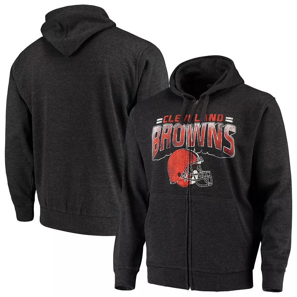 Men's G-III Sports by Carl Banks Charcoal Cleveland Browns Perfect Season Full-Zip Hoodie 3 Men's G-III Sports by Carl Banks Charcoal Cleveland Browns Perfect Season Full-Zip Hoodie