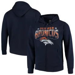 G-III Sales Shop 28 Men's G-III Sports by Carl Banks Navy Denver Broncos Perfect Season Full-Zip Hoodie