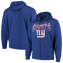 Men's G-III Sports by Carl Banks Royal New York Giants Perfect Season Full-Zip Hoodie