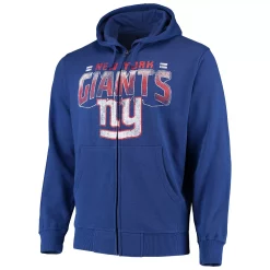 Men's G-III Sports by Carl Banks Royal New York Giants Perfect Season Full-Zip Hoodie -G-III Sales Shop 4066576 ALT2