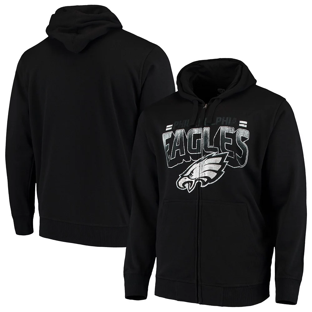 Men's G-III Sports by Carl Banks Black Philadelphia Eagles Perfect Season Full-Zip Hoodie 3 Men's G-III Sports by Carl Banks Black Philadelphia Eagles Perfect Season Full-Zip Hoodie