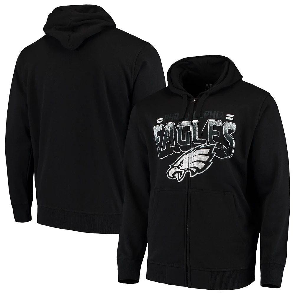 Men's G-III Sports by Carl Banks Black Philadelphia Eagles Perfect Season Full-Zip Hoodie 4 Men's G-III Sports by Carl Banks Black Philadelphia Eagles Perfect Season Full-Zip Hoodie - Image 2
