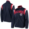 Men's G-III Sports by Carl Banks Navy Washington Wizards Post Up Tricot Full-Zip Track Jacket