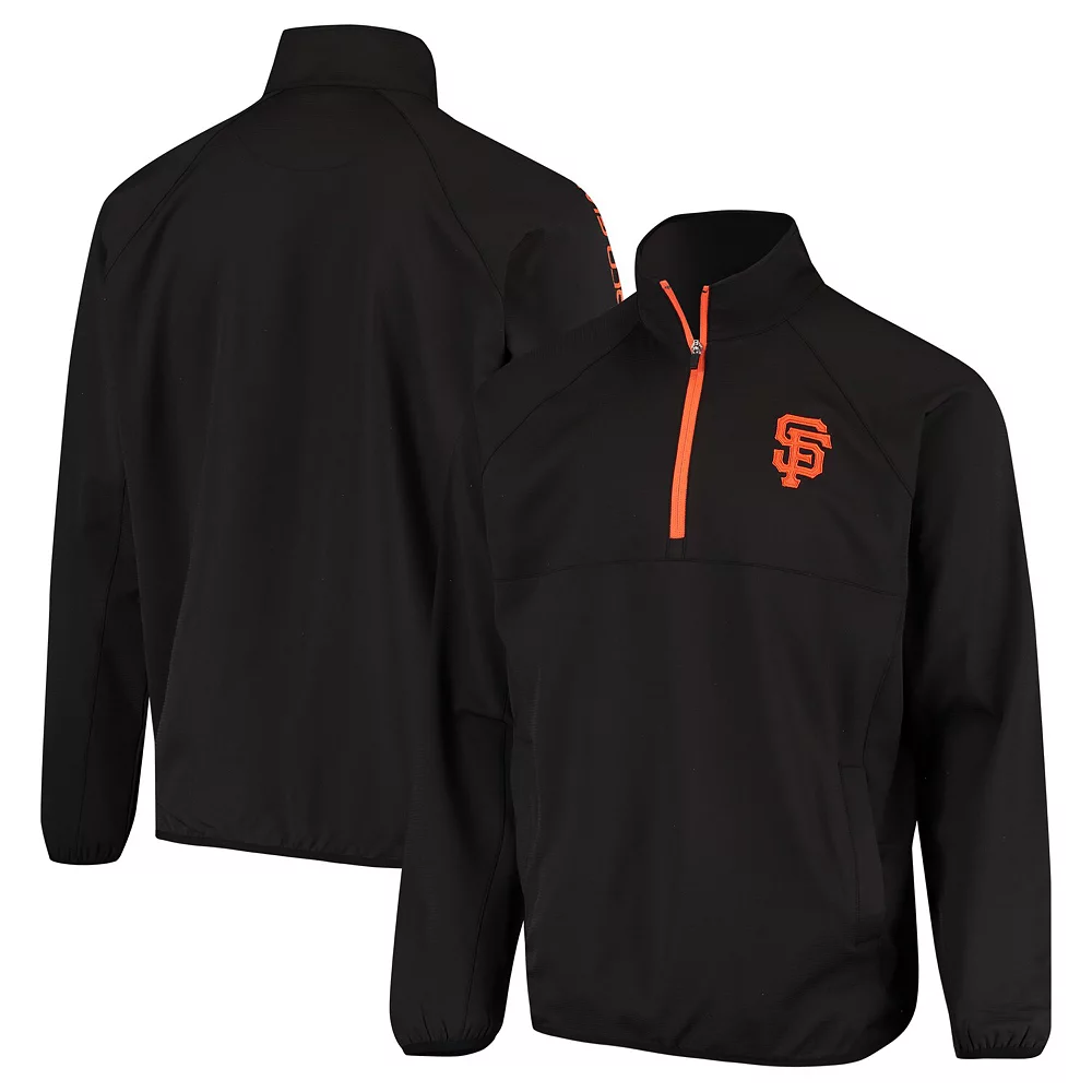 Men's G-III Sports by Carl Banks Black San Francisco Giants Flexibility Half-Zip Pullover Jacket 3 Men's G-III Sports by Carl Banks Black San Francisco Giants Flexibility Half-Zip Pullover Jacket