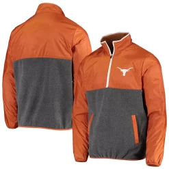 G-III Sales Shop 32 Men's G-III Sports by Carl Banks Gray/Texas Orange Texas Longhorns College Advanced Transitional Half-Zip Jacket