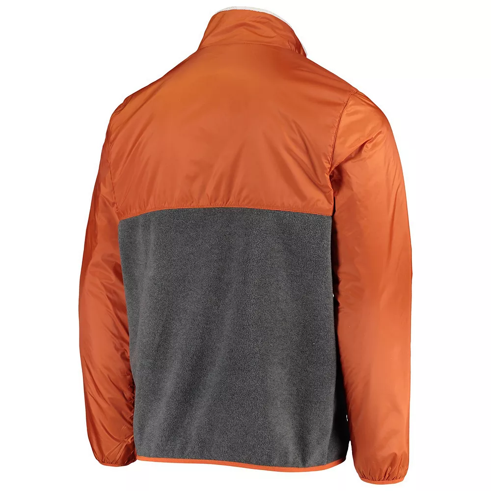 Men's G-III Sports by Carl Banks Gray/Texas Orange Texas Longhorns College Advanced Transitional Half-Zip Jacket 5 Men's G-III Sports by Carl Banks Gray/Texas Orange Texas Longhorns College Advanced Transitional Half-Zip Jacket - Image 3