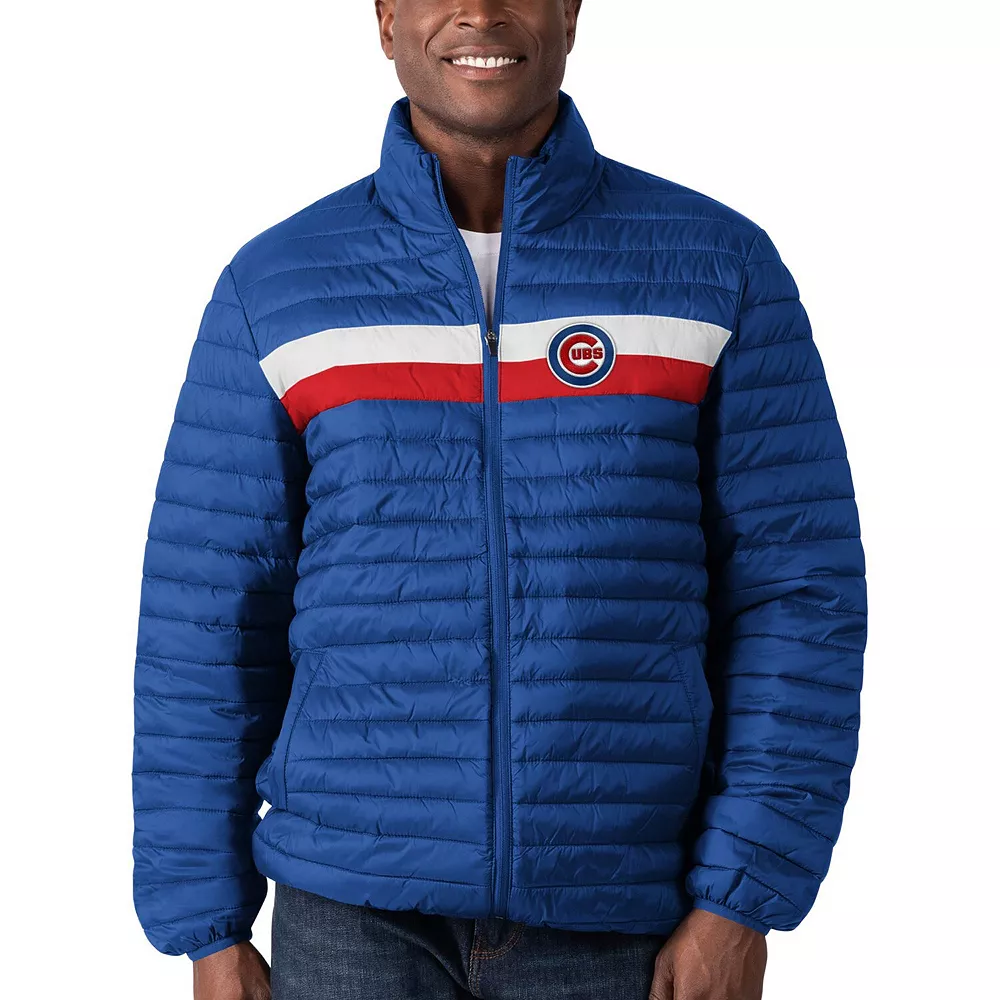 Men's G-III Sports by Carl Banks Royal Chicago Cubs Yard Line Quilted Full-Zip Jacket 3 Men's G-III Sports by Carl Banks Royal Chicago Cubs Yard Line Quilted Full-Zip Jacket