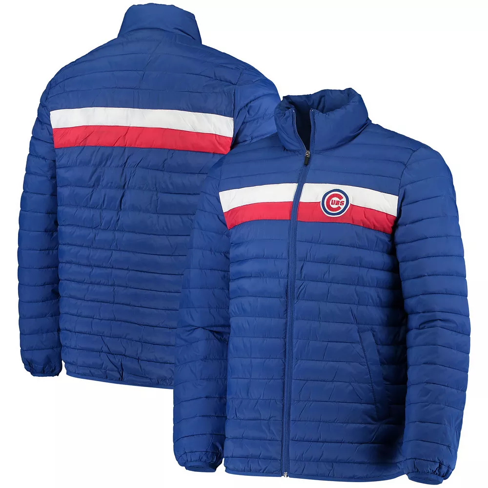 Men's G-III Sports by Carl Banks Royal Chicago Cubs Yard Line Quilted Full-Zip Jacket 4 Men's G-III Sports by Carl Banks Royal Chicago Cubs Yard Line Quilted Full-Zip Jacket - Image 2