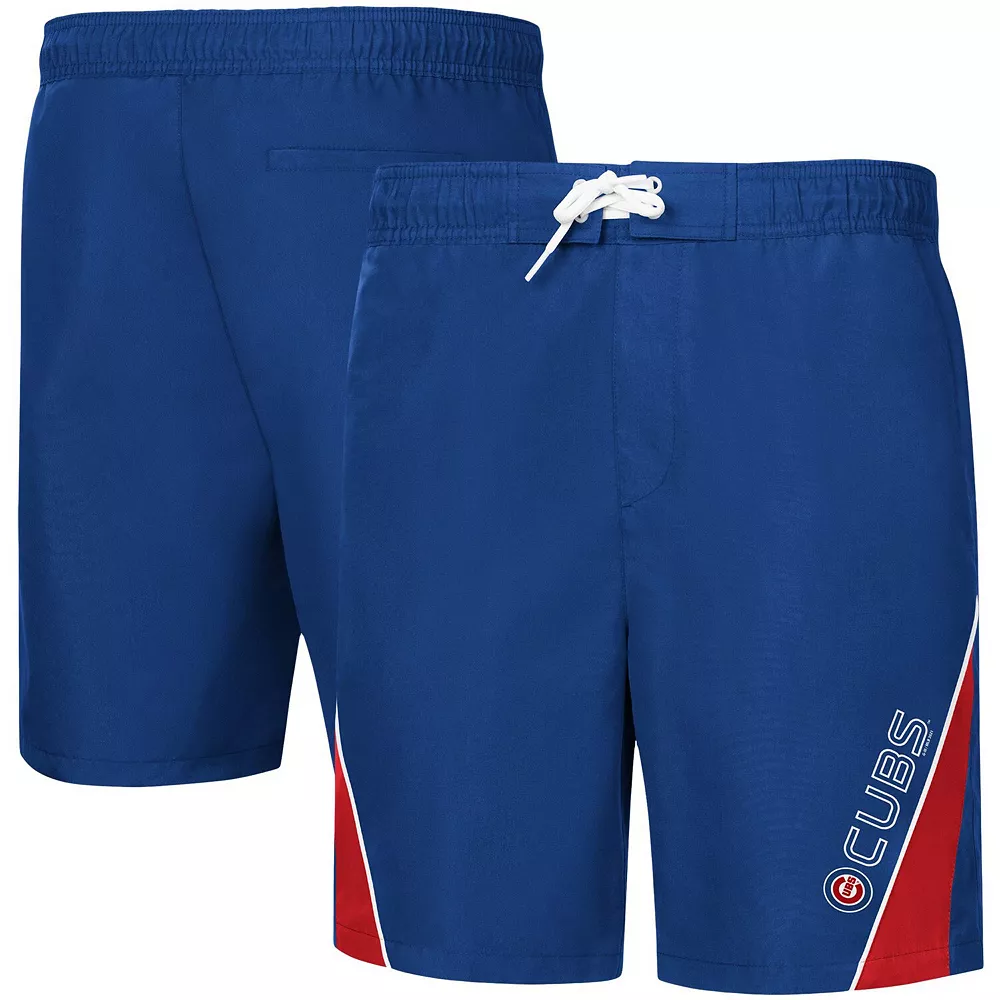 Men's G-III Sports by Carl Banks Royal Chicago Cubs Sunrise Volley Swim Trunks 4 Men's G-III Sports by Carl Banks Royal Chicago Cubs Sunrise Volley Swim Trunks - Image 2
