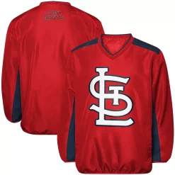 Men's G-III Sports by Carl Banks Red St. Louis Cardinals V-Neck Trainer Pullover Jacket