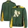 Men's G-III Sports by Carl Banks Green Oakland Athletics V-Neck Trainer Pullover Jacket 2 Men's G-III Sports by Carl Banks Green Oakland Athletics V-Neck Trainer Pullover Jacket -G-III Sales Shop 4984030