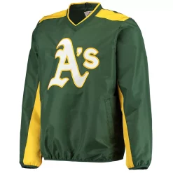 Men's G-III Sports by Carl Banks Green Oakland Athletics V-Neck Trainer Pullover Jacket 8 Men's G-III Sports by Carl Banks Green Oakland Athletics V-Neck Trainer Pullover Jacket -G-III Sales Shop 4984030 ALT2