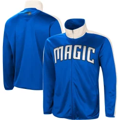 Men's G-III Sports by Carl Banks Blue/White Orlando Magic Zone Blitz Tricot Full-Zip Track Jacket