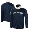 Men's G-III Sports by Carl Banks Navy/White New Orleans Pelicans Zone Blitz Tricot Full-Zip Track Jacket