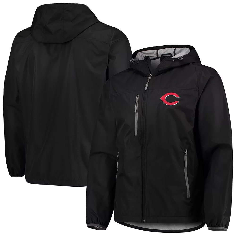 Men's G-III Sports by Carl Banks Black Cincinnati Reds Double Play Lightweight Hoodie Jacket 3 Men's G-III Sports by Carl Banks Black Cincinnati Reds Double Play Lightweight Hoodie Jacket