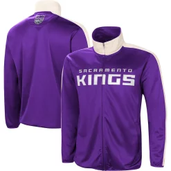 Men's G-III Sports by Carl Banks Purple/White Sacramento Kings Zone Blitz Tricot Full-Zip Track Jacket -G-III Sales Shop 5038813 ALT