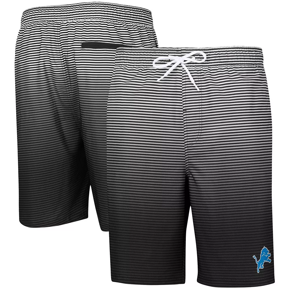 Men's G-III Sports by Carl Banks Black Detroit Lions Ocean Swim Trunks 4 Men's G-III Sports by Carl Banks Black Detroit Lions Ocean Swim Trunks - Image 2