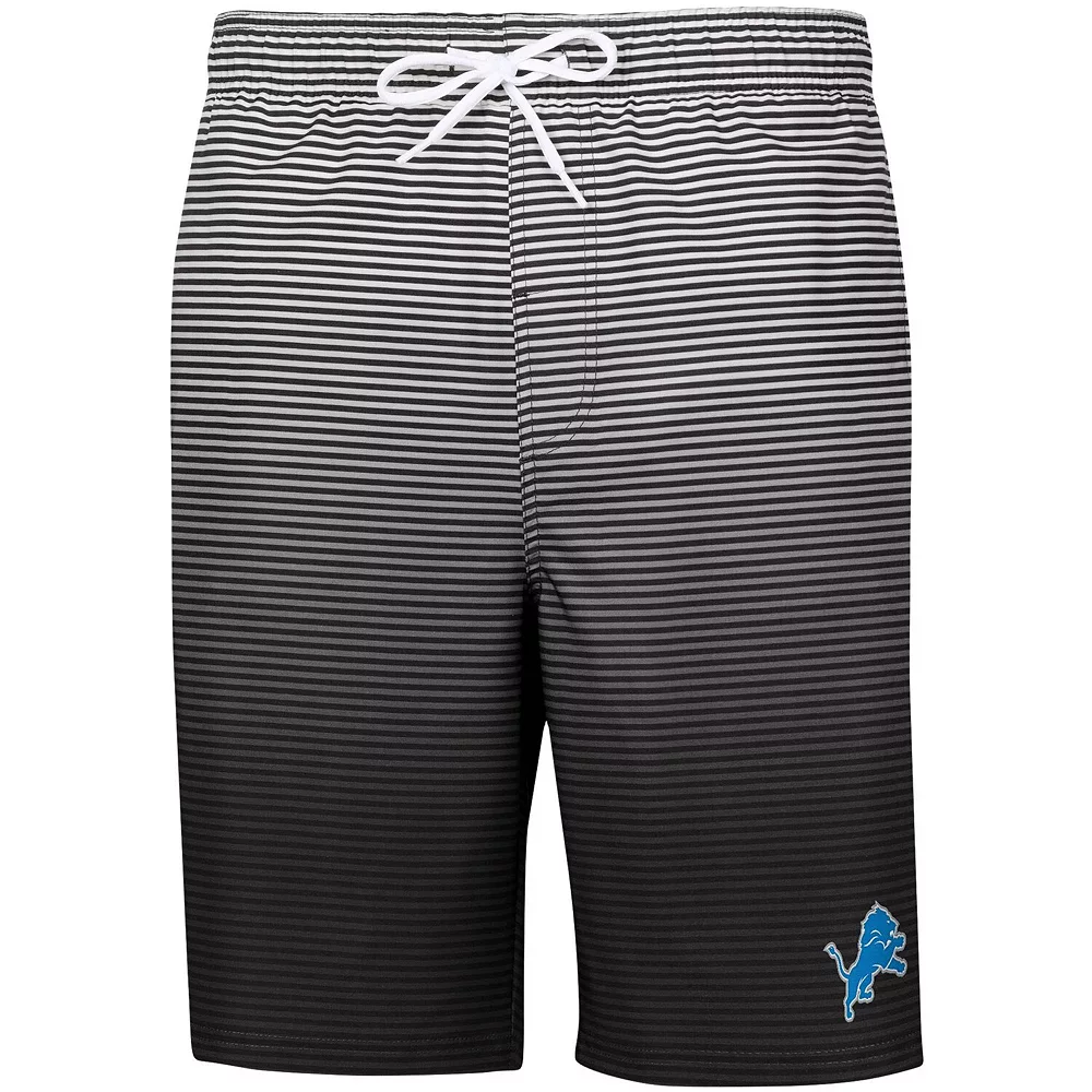 Men's G-III Sports by Carl Banks Black Detroit Lions Ocean Swim Trunks 5 Men's G-III Sports by Carl Banks Black Detroit Lions Ocean Swim Trunks - Image 3