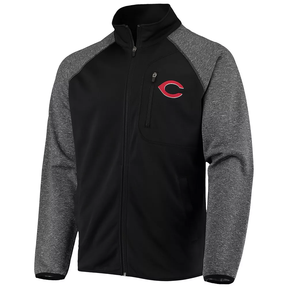 Men's G-III Sports by Carl Banks Black Cincinnati Reds Freestyle Transitional Raglan Full-Zip Jacket 5 Men's G-III Sports by Carl Banks Black Cincinnati Reds Freestyle Transitional Raglan Full-Zip Jacket - Image 3