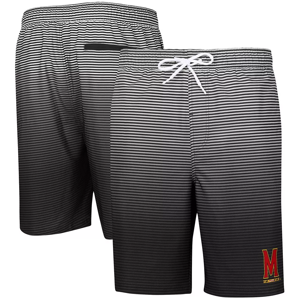 Men's G-III Sports by Carl Banks Black Maryland Terrapins Ocean Swim Trunks 4 Men's G-III Sports by Carl Banks Black Maryland Terrapins Ocean Swim Trunks - Image 2