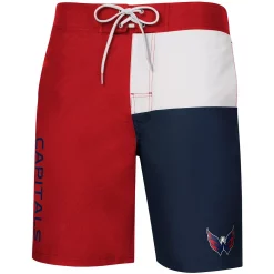 Men's G-III Sports by Carl Banks Red/Navy Washington Capitals Breeze Swim Trunks -G-III Sales Shop 5040832 ALT2