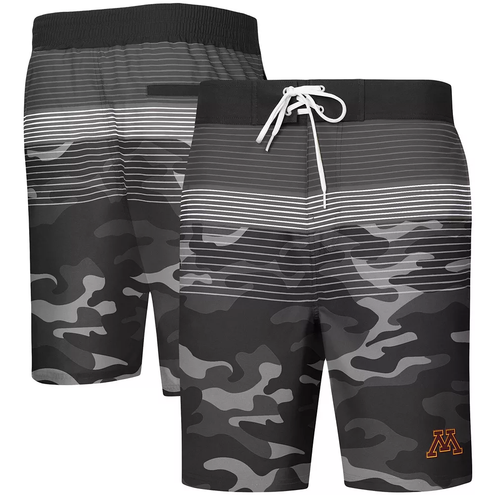Men's G-III Sports by Carl Banks Black Minnesota Golden Gophers Wave Camo Swim Trunks 3 Men's G-III Sports by Carl Banks Black Minnesota Golden Gophers Wave Camo Swim Trunks