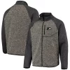 Men's G-III Sports by Carl Banks Charcoal/Black Philadelphia Flyers Switchback Transitional Raglan Full-Zip Jacket