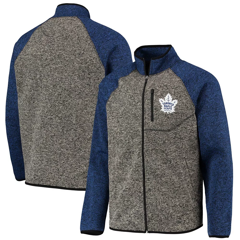 Men's G-III Sports by Carl Banks Charcoal/Royal Toronto Maple Leafs Switchback Transitional Raglan Full-Zip Jacket 3 Men's G-III Sports by Carl Banks Charcoal/Royal Toronto Maple Leafs Switchback Transitional Raglan Full-Zip Jacket