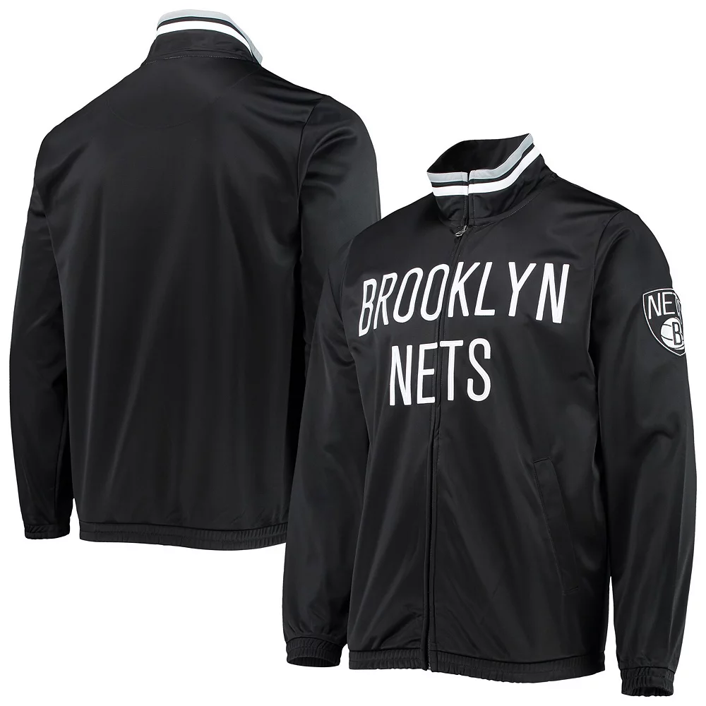 Men's G-III Sports by Carl Banks Black Brooklyn Nets Dual-Threat Tricot Full-Zip Track Jacket 3 Men's G-III Sports by Carl Banks Black Brooklyn Nets Dual-Threat Tricot Full-Zip Track Jacket