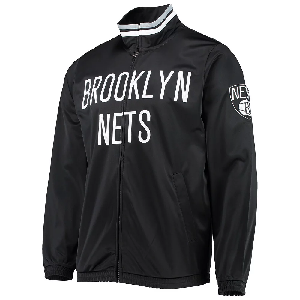 Men's G-III Sports by Carl Banks Black Brooklyn Nets Dual-Threat Tricot Full-Zip Track Jacket 5 Men's G-III Sports by Carl Banks Black Brooklyn Nets Dual-Threat Tricot Full-Zip Track Jacket - Image 3