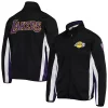 Men's G-III Sports by Carl Banks Black Los Angeles Lakers 75th Anniversary Power Forward Space-Dye Full-Zip Track Jacket -G-III Sales Shop 5382308