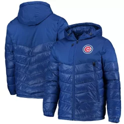 Men's G-III Sports by Carl Banks Royal Chicago Cubs Storm Hoodie Full-Zip Puffer Jacket