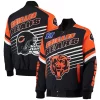 Men's G-III Sports by Carl Banks Navy/Orange Chicago Bears Extreme Strike Cotton Twill Full-Snap Jacket -G-III Sales Shop 5390174
