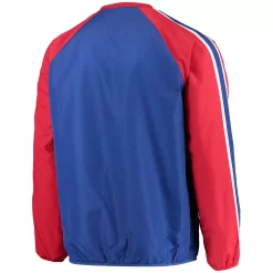 Men's G-III Sports by Carl Banks Royal/Red Chicago Cubs Kickoff Raglan V-Neck Pullover Jacket -G-III Sales Shop 5402452 ALT3