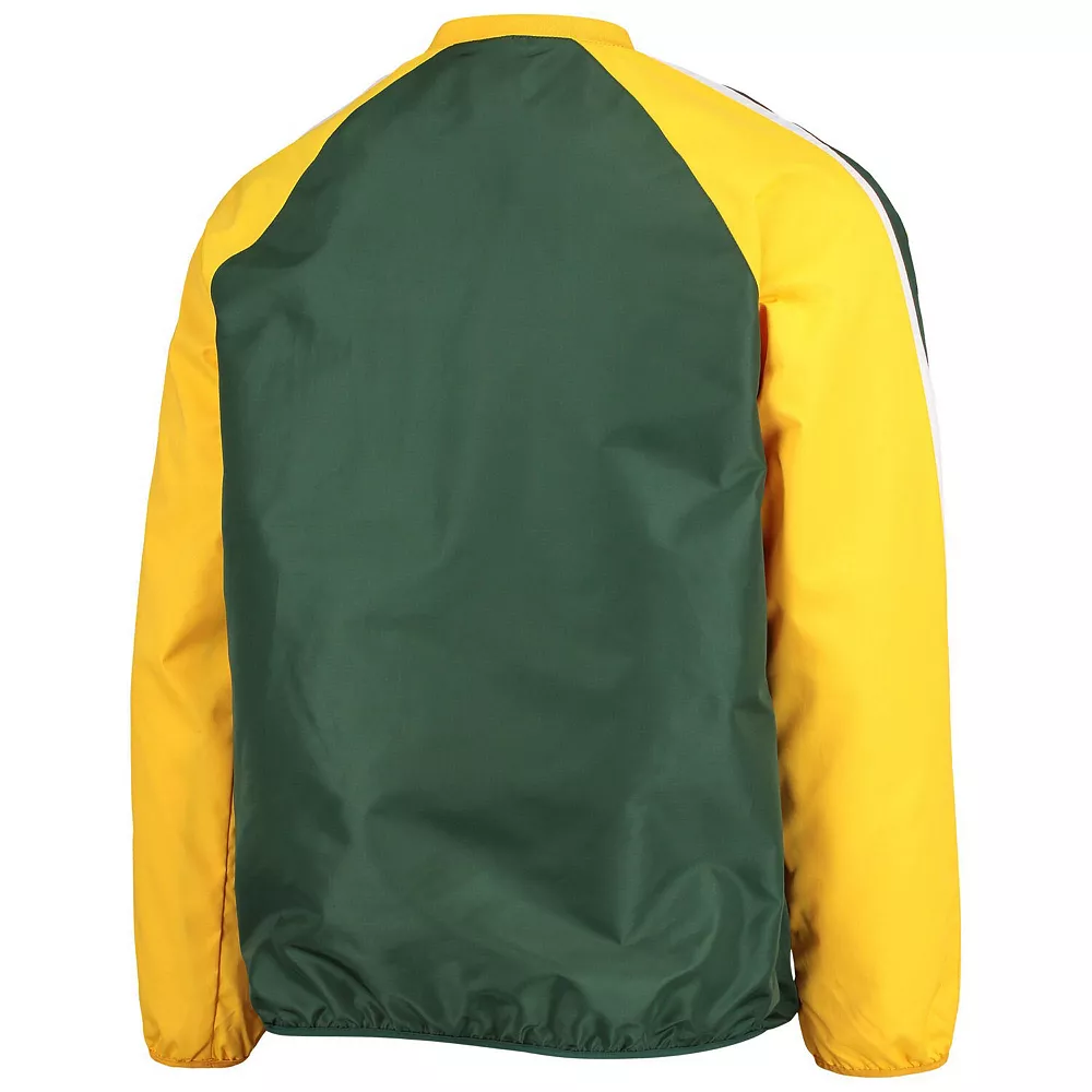 Men's G-III Sports by Carl Banks Green/Gold Oakland Athletics Kickoff Raglan V-Neck Pullover Jacket 6 Men's G-III Sports by Carl Banks Green/Gold Oakland Athletics Kickoff Raglan V-Neck Pullover Jacket - Image 4