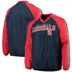 Men's G-III Sports by Carl Banks Navy/Red St. Louis Cardinals Kickoff Raglan V-Neck Pullover Jacket 7 Men's G-III Sports by Carl Banks Navy/Red St. Louis Cardinals Kickoff Raglan V-Neck Pullover Jacket -G-III Sales Shop 5411837 ALT