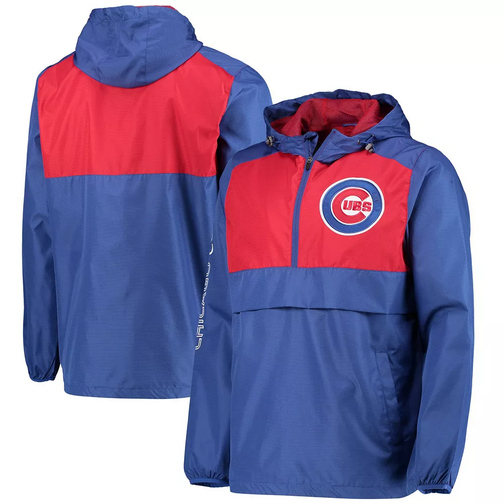 Men's G-III Sports by Carl Banks Royal/Red Chicago Cubs Lineman Half-Zip Hoodie Jacket 3 Men's G-III Sports by Carl Banks Royal/Red Chicago Cubs Lineman Half-Zip Hoodie Jacket