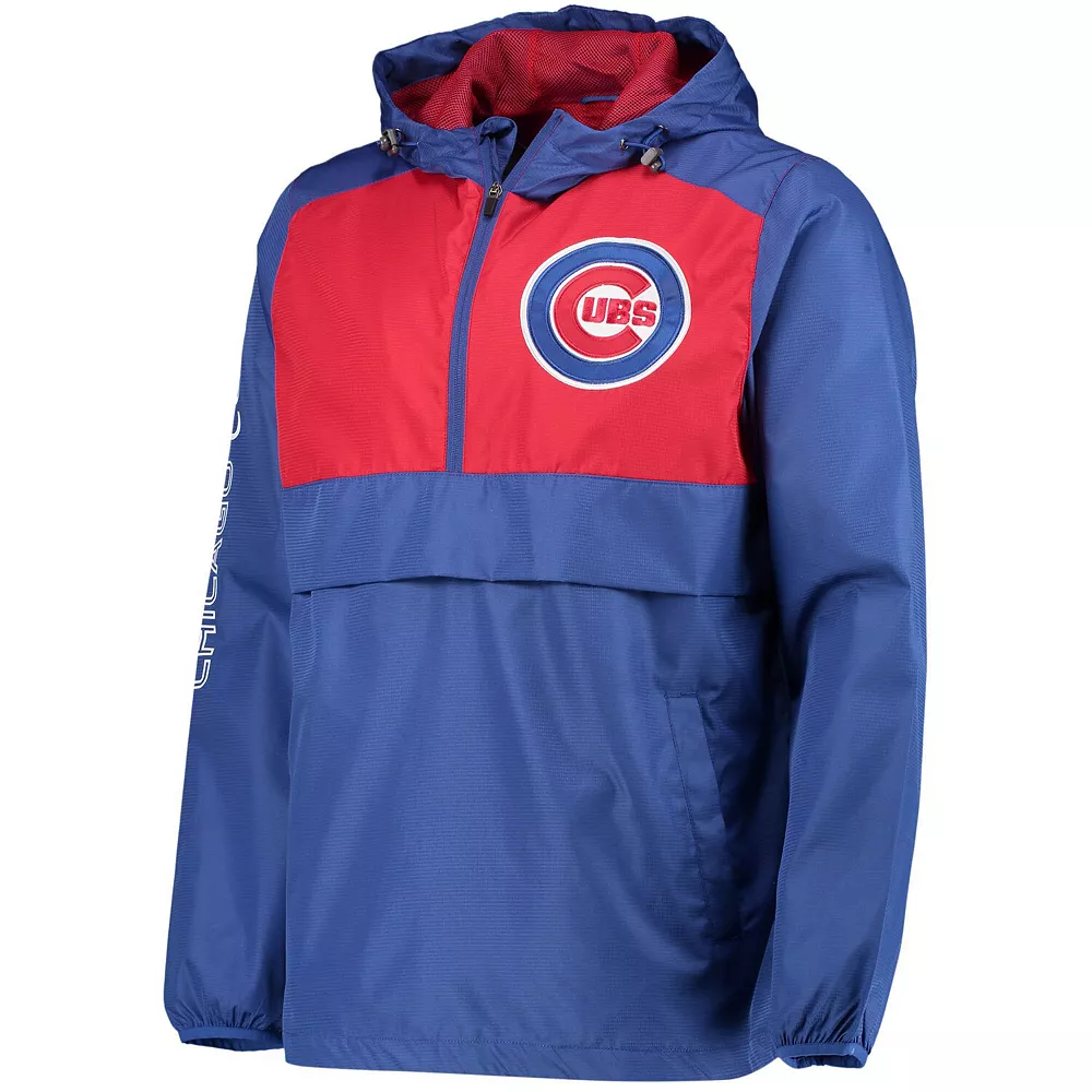 Men's G-III Sports by Carl Banks Royal/Red Chicago Cubs Lineman Half-Zip Hoodie Jacket 5 Men's G-III Sports by Carl Banks Royal/Red Chicago Cubs Lineman Half-Zip Hoodie Jacket - Image 3
