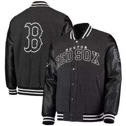 Men's G-III Sports by Carl Banks Black Boston Red Sox Power Play Full-Zip Jacket