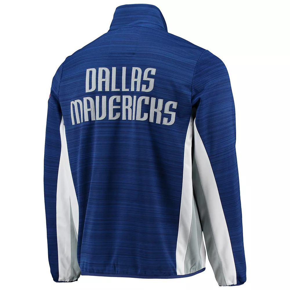 Men's G-III Sports by Carl Banks Blue Dallas Mavericks 75th Anniversary Power Forward Space-Dye Full-Zip Track Jacket 6 Men's G-III Sports by Carl Banks Blue Dallas Mavericks 75th Anniversary Power Forward Space-Dye Full-Zip Track Jacket - Image 4