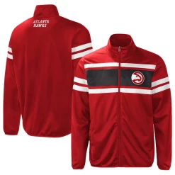 Men's G-III Sports by Carl Banks Red Atlanta Hawks Power Pitcher Full-Zip Track Jacket -G-III Sales Shop 5694255 ALT