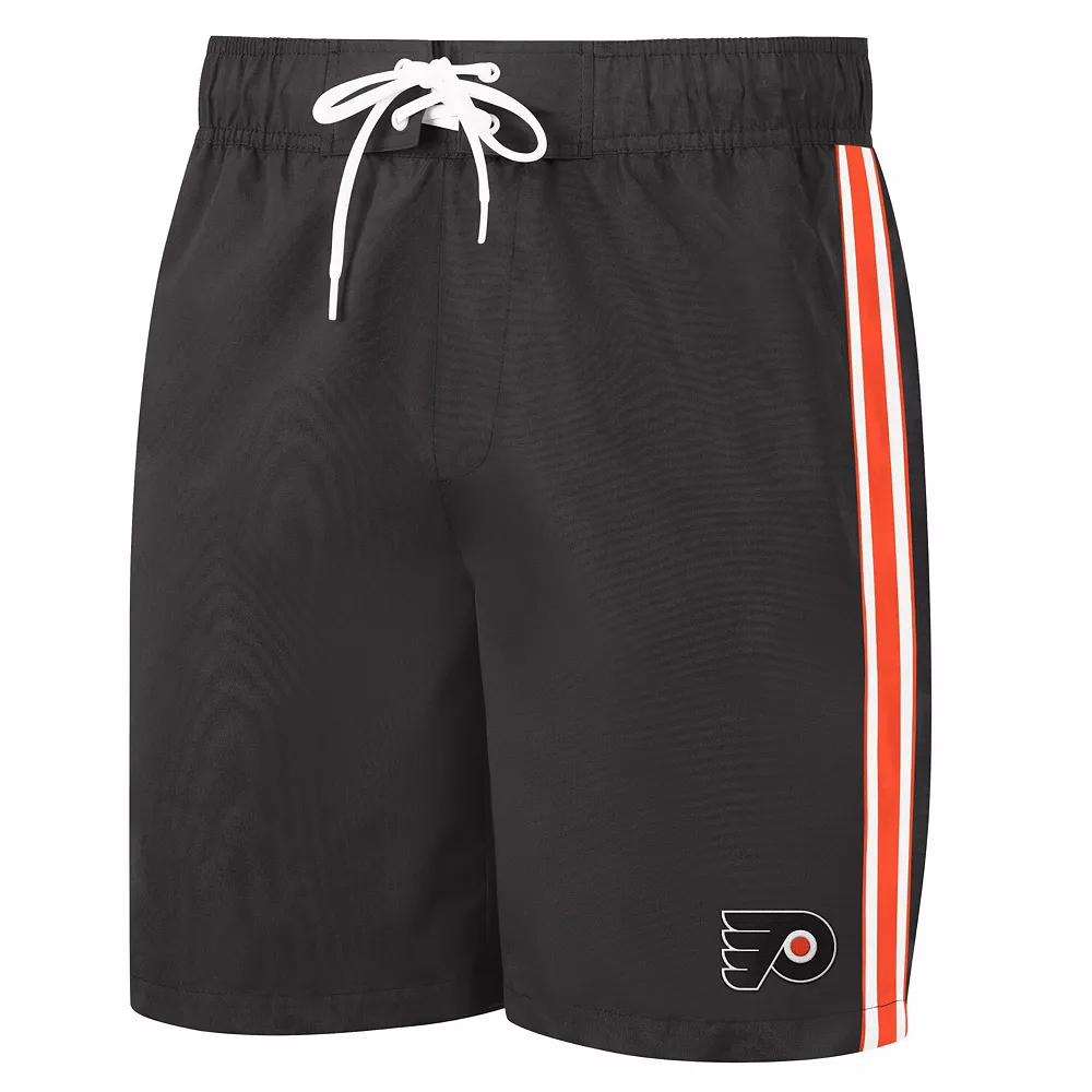 Men's G-III Sports by Carl Banks Black/Orange Philadelphia Flyers Sand Beach Swim Shorts 5 Men's G-III Sports by Carl Banks Black/Orange Philadelphia Flyers Sand Beach Swim Shorts - Image 3