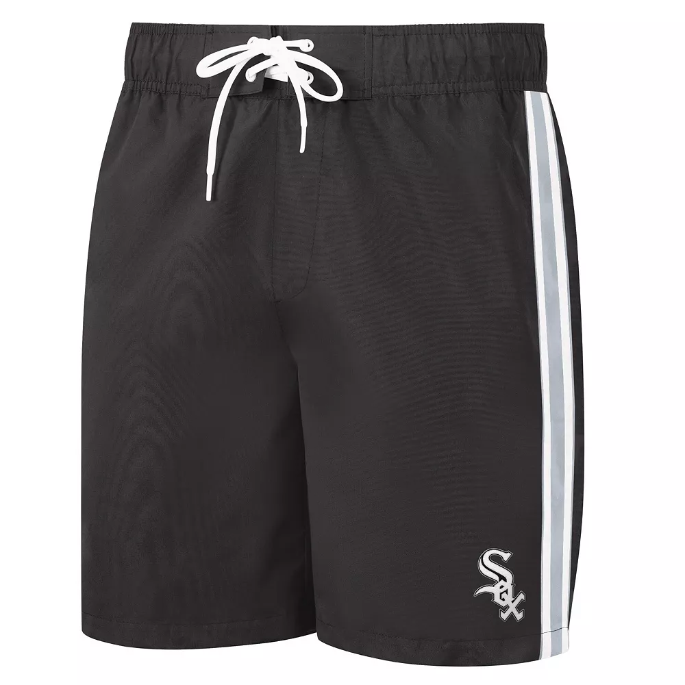 Men's G-III Sports by Carl Banks Black Chicago White Sox Sand Beach Volley Swim Shorts 5 Men's G-III Sports by Carl Banks Black Chicago White Sox Sand Beach Volley Swim Shorts - Image 3