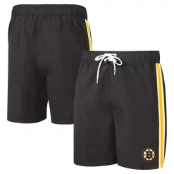 Men's G-III Sports by Carl Banks Black Boston Bruins Sand Beach Swim Shorts