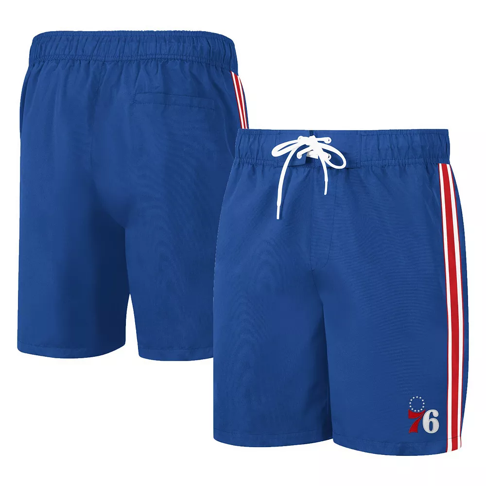 Men's G-III Sports by Carl Banks Royal/Red Philadelphia 76ers Sand Beach Volley Swim Shorts 4 Men's G-III Sports by Carl Banks Royal/Red Philadelphia 76ers Sand Beach Volley Swim Shorts - Image 2