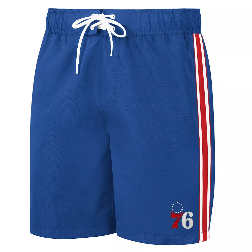 Men's G-III Sports by Carl Banks Royal/Red Philadelphia 76ers Sand Beach Volley Swim Shorts 5 Men's G-III Sports by Carl Banks Royal/Red Philadelphia 76ers Sand Beach Volley Swim Shorts - Image 3