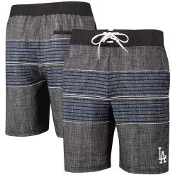 Men's G-III Sports by Carl Banks Charcoal Los Angeles Dodgers Horizon Volley Swim Trunks