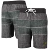Men's G-III Sports by Carl Banks Charcoal Oakland Athletics Horizon Volley Swim Trunks