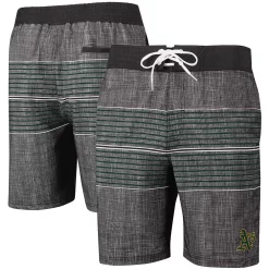 Men's G-III Sports by Carl Banks Charcoal Oakland Athletics Horizon Volley Swim Trunks